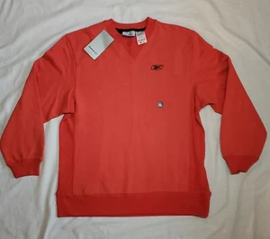 Reebok Sweatshirt XL orange New With tags fits like women's xs - Picture 1 of 4