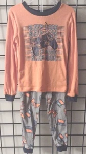 Boys Game Controller 2pc Pants Set Long Sleeves Elastic Waist Size 5/6 - Picture 1 of 16