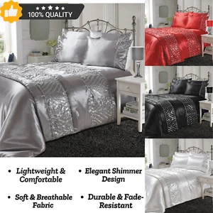 Luxurious Shimmer Diamante Sequins Duvet Quilt Cover + Pillow Cases Bedding Sets - Picture 1 of 5