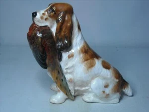 Estatuilla grande de perro Royal Doulton COCKER SPANIEL CON FAISÁN HN 1001 6,5" - Imagen 1 de 6