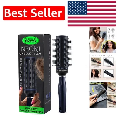 Gentle Retractable Bristle Hairbrush for All Hair Types - Ideal Travel Companion - Image 1 of 4