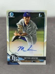 2018 Bowman Chrome Refractor Auto, Matthew Liberatore, #/499 - Picture 1 of 2