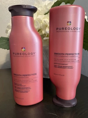 Pureology Smooth Perfection шампунь и кондиционер полноразмерные бутылки 9 унций - Изображение 1 из 2