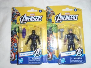 2 action figure Marvel Avengers Epic Hero Series 3,5" - Black Panther & Thor - Foto 1 di 1