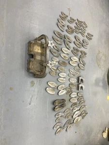 Prensa de zapatos vintage herramientas para hacer y reparar botas 40 placas prensa hombres mujeres cuero - Imagen 1 de 22