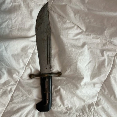 Cuchillo Bowie Case XX 1836 Vintage, 14", con funda de cuero, usado Foto 1 de 4