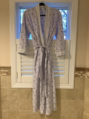 Bata de baño larga de algodón para mujer talla S Foto 1 de 3