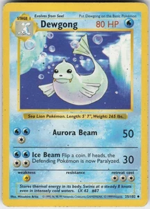Pokemon TCG Dewgong 025/102 Base Set (Shadowless) Uncommon card Unlimited MP - Bild 1 von 2