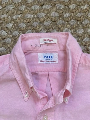 Vtg 70s All Cotton Yale Coop Gant OCBD Pink Hugger 15-35 Made In USA 15 Shirt M - Image 1 of 4