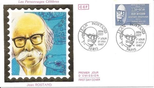 FRANCE 1987 FDC JEAN ROSTAND YT 2458 - Picture 1 of 1
