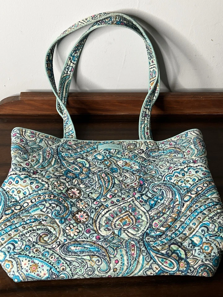 Vera Bradley DAISY DOT PAISLEY 挎包 单肩包 托特包 退换纽扣拉链 — 第 1/4 张图片