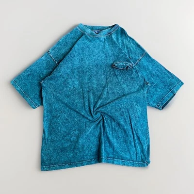 Camiseta De Colección Bugle Boy Bolsillo Para Hombres XL Verde Azulado Ácido Lavado Grunge Envejecido EE. UU. Foto 1 de 4