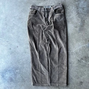 VINTAGE QUIKSILVER BRAUNE KORDHOSE Y2K 00S BAGGY WEITES BEIN 32X30 90S SKATE - Bild 1 von 6