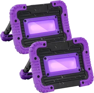 Luce Nera Ricaricabile, Luce Nera a Batteria, Senza Fili 395Nm Ultravioletti - Foto 1 di 5