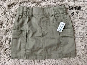 Old Navy Girl Olive Green Cargo Pull On Skirt Small 6-7 - Picture 1 of 1