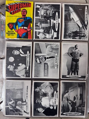 Juego completo de cartas 1966 Topps Adventures of Superman con envoltorio original Foto 1 de 4