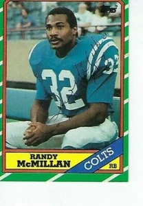 RANDY MCMILLAN SIGNED 1986 TOPPS #316 - INDIANAPOLIS COLTS - Picture 1 of 1