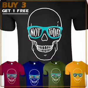 Men's Funny Short Sleeve T Shirt Graphic Cool Skull Patriotic USA New Gift Tee - Picture 1 of 11