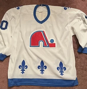 QUEBEC NORDIQUES GUY LAFLEUR CCM  MASKA WHITE TRIBUTEJERSEY XL - Picture 1 of 21