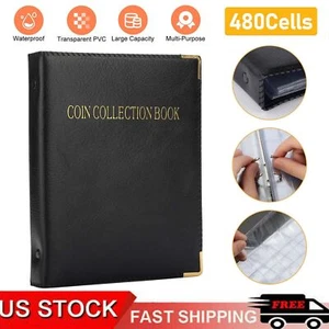 480 Pockets Coin Collection Book Holder Album Coins Organizer for Collectors US - Picture 1 of 10