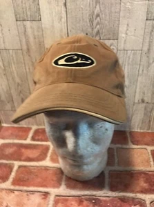 Drake Waterfowl Mens Hat Hunting Light Brown Strapback Logo Duck Cap - Picture 1 of 6