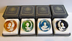 4-RARE-THE ROYAL CAMEOS IN CRYSTAL BACCARAT-PRINCE CHARLES-PHILIP-ELIZABETH-ANNE - Picture 1 of 10