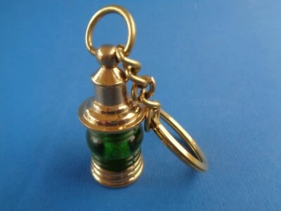 AMSEL Schlüsselanhänger, maritim, Bordlampe, Messing, mit Schlüsselring