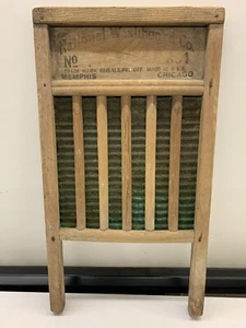 Antique Wooden Washboard~NATIONAL WASHBOARD CO.  #801 - Picture 1 of 8