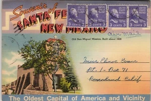 Santa Fe New Mexico Souvenir fold-out Postcard - Picture 1 of 5