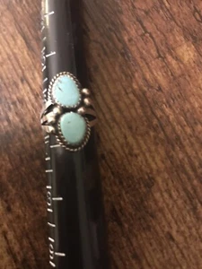 Indianer Ring Sterlingsilber und Türkis - Größe 6,5 - Bild 1 von 7