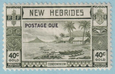 BRITISH NEW HEBRIDES J9 POSTAGE DUE  MINT HINGED OG * VERY FINE! - ZYH - Image 1 of 2