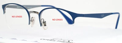 Gafas RAY BAN RB6422 3006 Azul Mate Unisex Redondas Media Borde 49-19-140 Foto 1 de 4