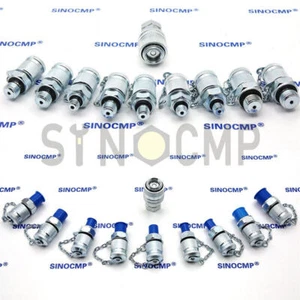 10pcs Test Coupling Connector Fittings Set For Hydraulic Pressure Gauge Test Kit - Picture 1 of 2