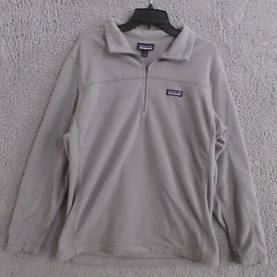 Patagonia Fleece Pullover Mens Large Gray Quarter Zip  Micro D Outdoor Hiking - Image 1 of 4