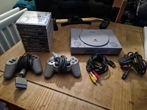 PS1 Playstation 1 Console SCPH-9002 +2 Official Pads &9 Games Tested Working VGC - Picture 1 of 7