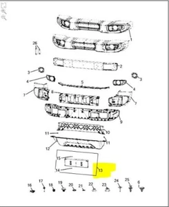 JEEP GLAD 20-23 & WRANGLER 18-24 K68293733AA PLATE SUPPORT R3A JW - Picture 1 of 1