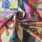 Luxury Faux Raw Silk Floral Rose Freda Kahlo Dress Craft Fabric 44" By The Meter