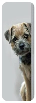 K9-KARDS BORDER TERRIER PEEKING BEAUTIFUL DOG BOOKMARK SAME IMAGE BOTH SIDES GREAT GIFT