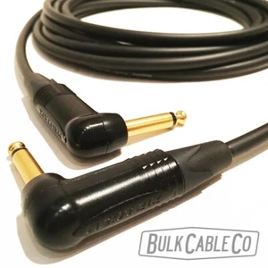 38 FT - CABLE DE GUITARRA MOGAMI 2524 - ENCHUFES DORADOS ÁNGULO RECTO NEUTRO - EXTREMOS RA/RA - Imagen 1 de 12