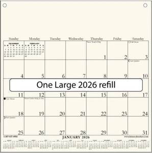 KIM'S CALENDARS 2026 LARGE 11" X 11" CALENDAR REFILL-FREE SHIPPING! - Picture 1 of 1