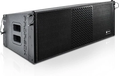 PRORECK Dual 10'' Powered Line Array Speaker Full Range 5000W P.M.P.O PR-210BP - Image 1 of 4