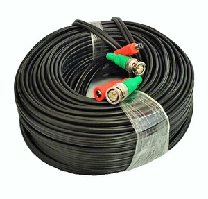 Black 100ft Power & Video Cable Use Night Owl Security CCTV Kit LTE-88500 - Picture 1 of 1