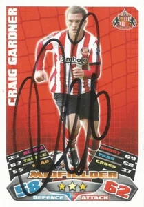CRAIG GARDNER SIGNIERT SUNDERLAND 2011/2012 MATCH ATTAX HANDELSKARTE + COA - Bild 1 von 1