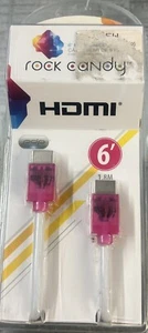 PDP ROCK CANDY 6-FEET HDMI CABLE - Pink - NEW - Picture 1 of 1