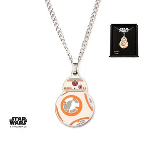 Lizenzierter Star Wars BB-8 Droide Emaille Anhänger mit Kette Edelstahl - Bild 1 von 1