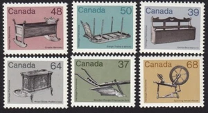 Canada 1982-1987 Medium-Values DEFINITIVES #927-933 MNH SET of 6 ARTIFACT stamps - Picture 1 of 1