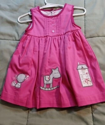 Pumpkin Patch Boutique Size 3/6 Months Pink Baby Dress. Adorable. NWOT.  Look! - Image 1 of 4