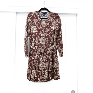Vestido Isabel Marant Grande 100% Seda Estampado Corbata Cintura - Imagen 1 de 11