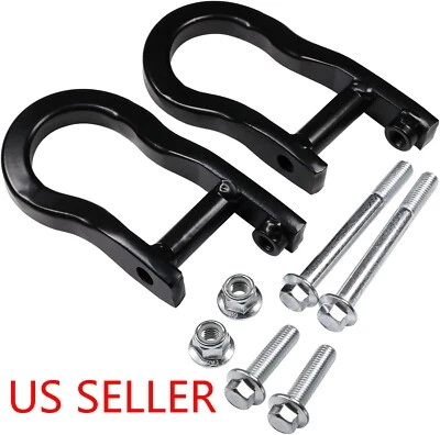 2Pcs Black Tow Hooks for Chevrolet GMC Silverado Sierra 1500 2007-2019 84072463 - Image 1 of 4