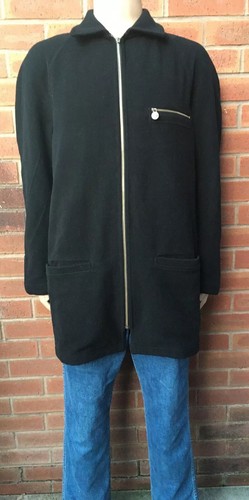 Cappotto uomo Versace Couture lana nera prezzo di ricambio £2.000 taglia media.